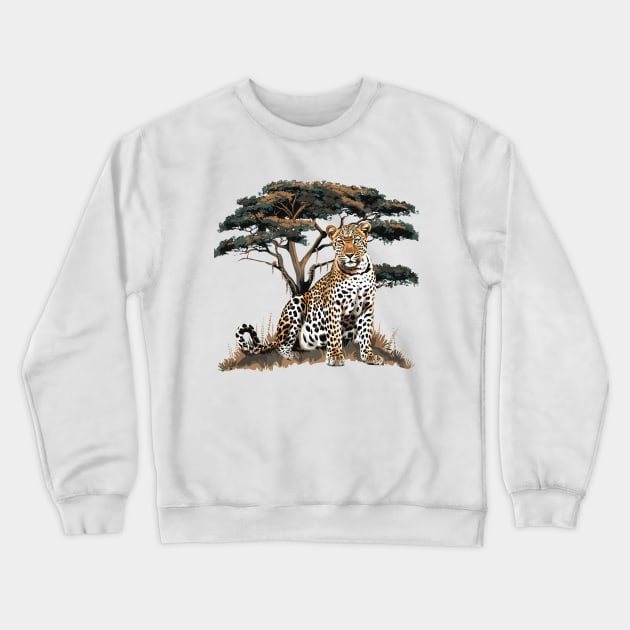 Leopard Design Crewneck Sweatshirt by zooleisurelife